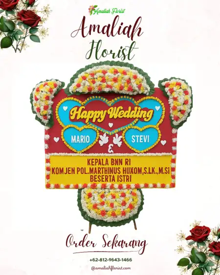 Papan Bunga Pernikahan Ganjar Asri